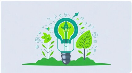  light bulb with power plug and show trees