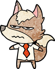 cartoon annoyed wolf