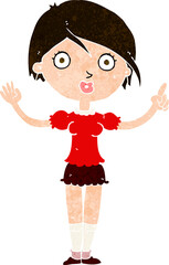 cartoon girl asking question