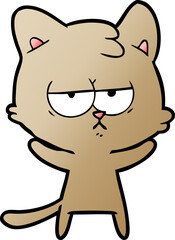bored cartoon cat