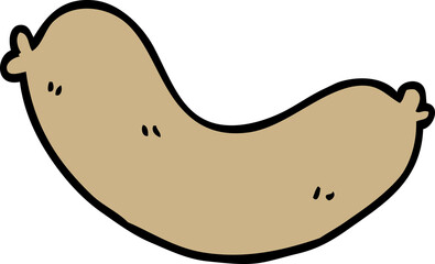 cartoon doodle uncooked sausage