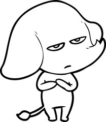 annoyed cartoon elephant
