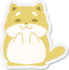 happy little corgi sticker