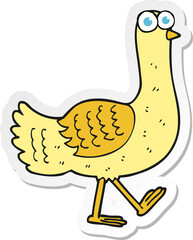 sticker of a cartoon bird