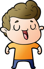 happy cartoon man