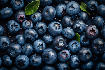 Viele Blaubeeren auf einem Haufen mit nahtlosem Hintergrund