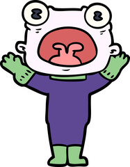 cartoon weird alien communicating