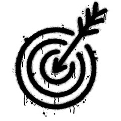 Icon marketing target in graffiti style © savvalinka