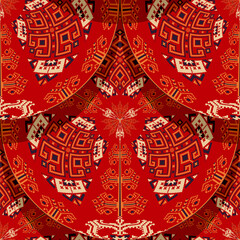 Romanian embroidery seamless pattern 4
