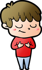 cartoon happy boy