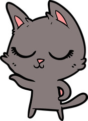calm cartoon cat