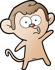 cartoon surprised monkey
