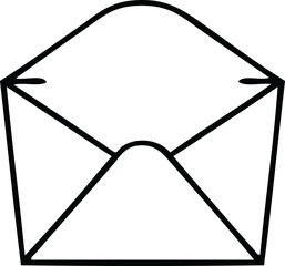 line drawing quirky cartoon envelope
