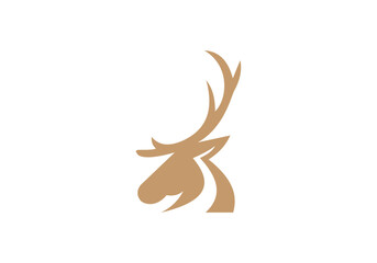 this is a deer icon logo design 