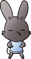 Obraz premium curious bunny cartoon