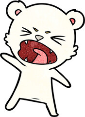 angry cartoon polar bear