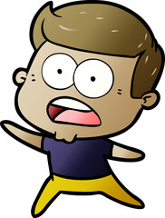 cartoon shocked man