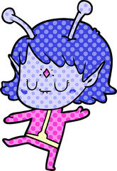 cartoon alien girl