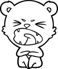 angry cartoon bear