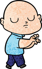 cartoon bald man