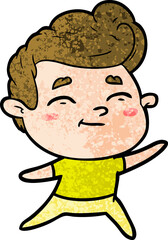 happy cartoon man