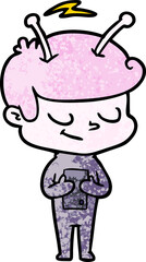 friendly cartoon spaceman