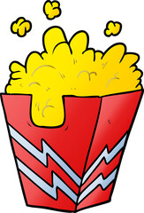 cartoon box of popcorn