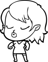 cute cartoon vampire girl