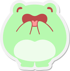 happy laughing frog sticker