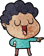 laughing cartoon man pointing