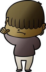 cartoon boy with untidy hair