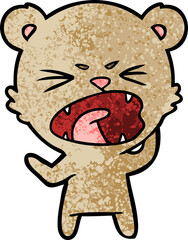 angry cartoon bear shouting