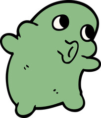 cartoon doodle weird alien