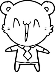 happy bear cartoon