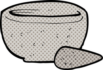 cartoon pestle and mortar