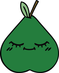 cute cartoon of a pear