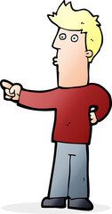 cartoon man pointing