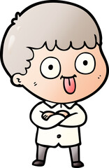 cartoon man staring