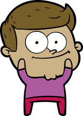 cartoon happy man