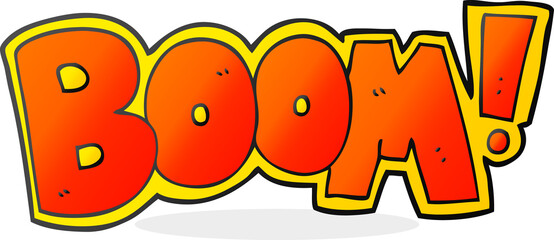 freehand drawn cartoon boom symbol