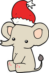 cute christmas elephant