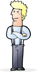 cartoon annoyed man
