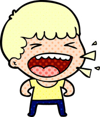 cartoon laughing man