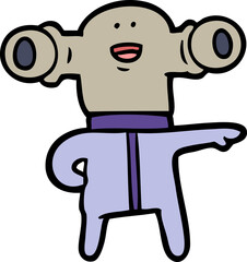 friendly cartoon alien