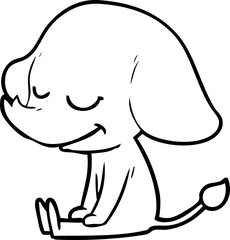 cartoon smiling elephant