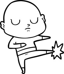 cartoon bald man