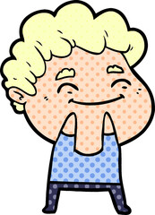 cartoon friendly man