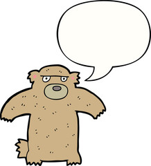 cartoon bear with speech bubble