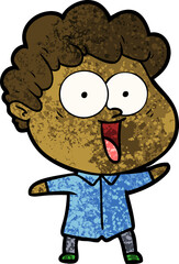 cartoon happy man