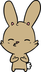 curious bunny cartoon